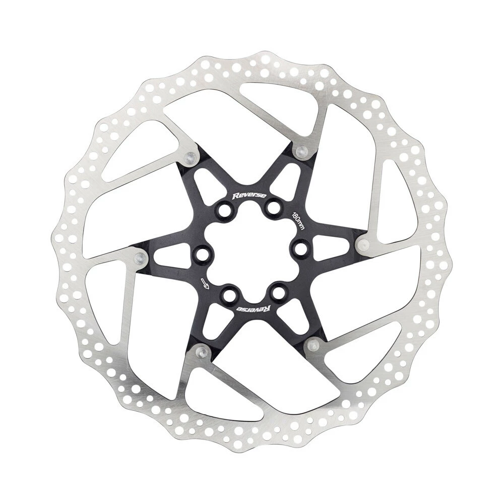 Reverse Bremseskive 6-bolt Aluminium/stål, Sort/sølv - Billede 2