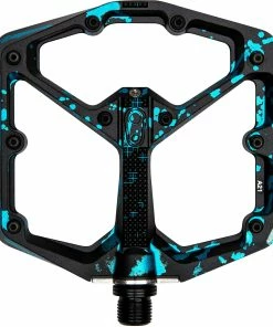 Crankbrothers Stamp 7 Pedals Splatter Edition, Sort/blå