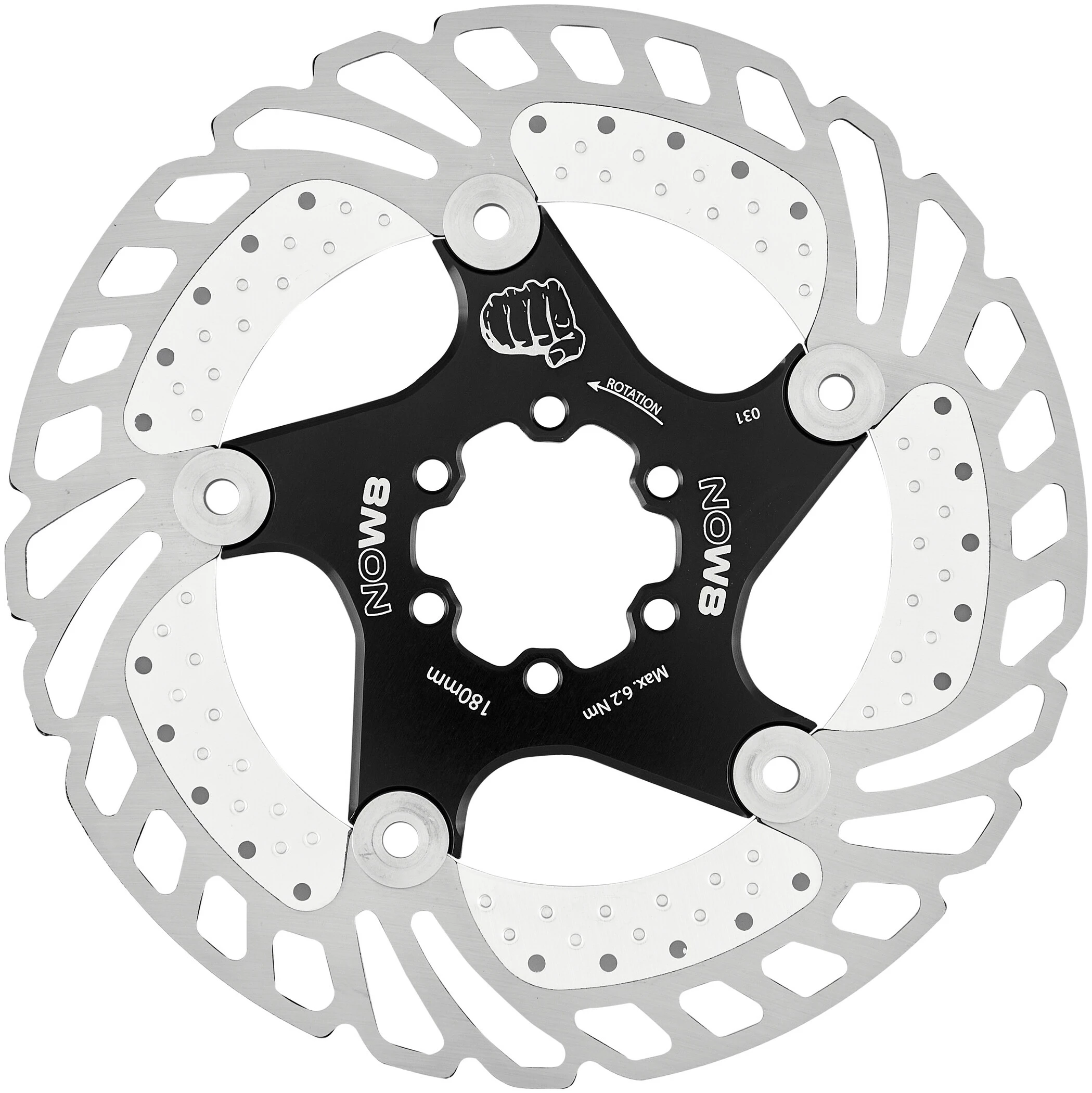 NOW8 COOOLtec Saturn Bremseskiver, Sølv/sort