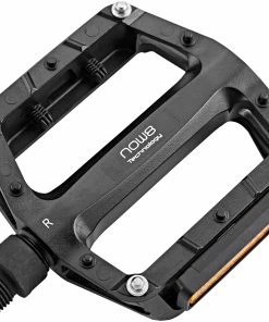 NOW8 CS E-Touring ETS Flade Pedaler Polyamid-6 CroMo 8 Ben Med Reflektor, Sort