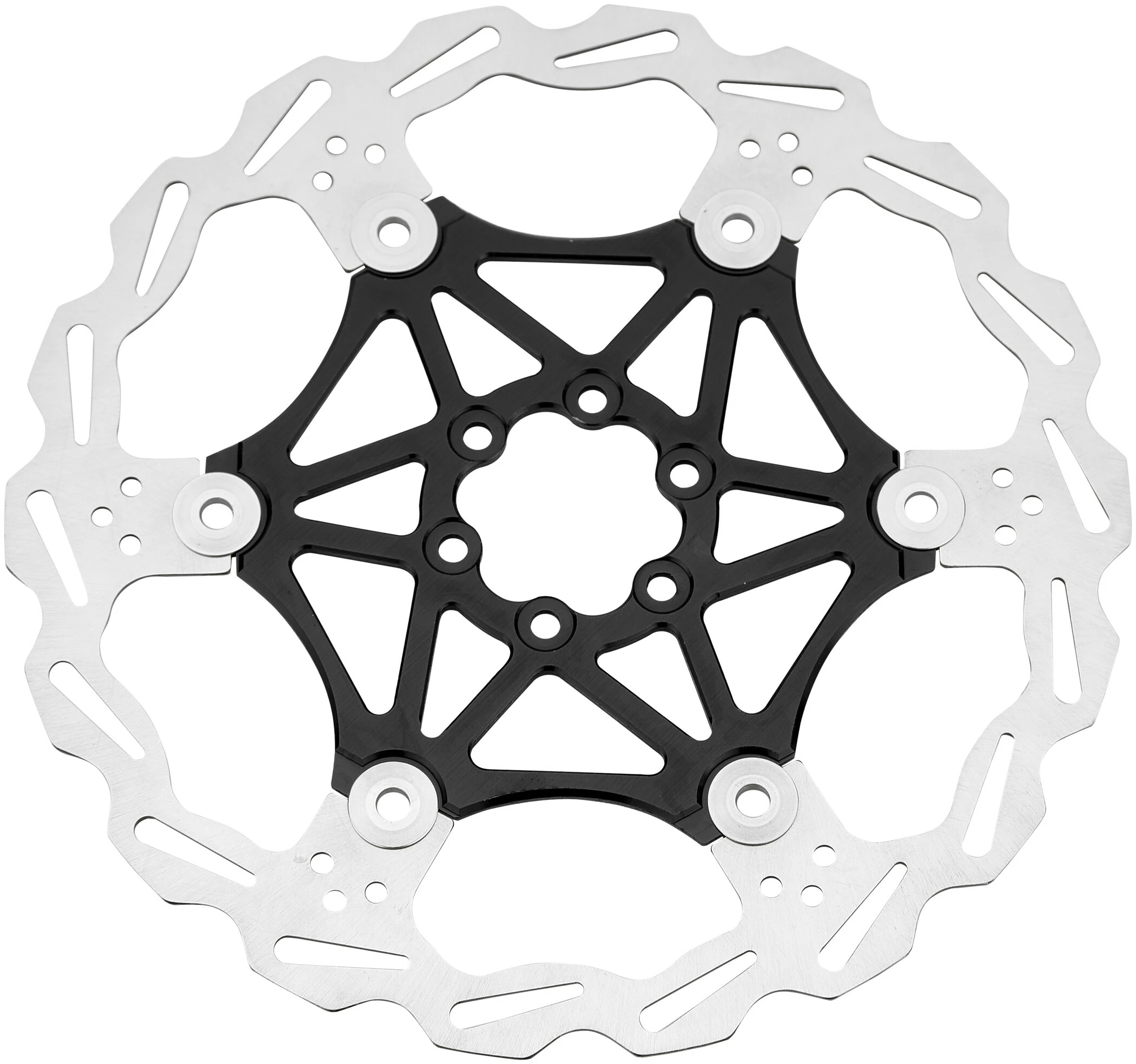 Red Cycling Products LR-6 Floating Bremseskive 6-bolt Ø203mm, Sort