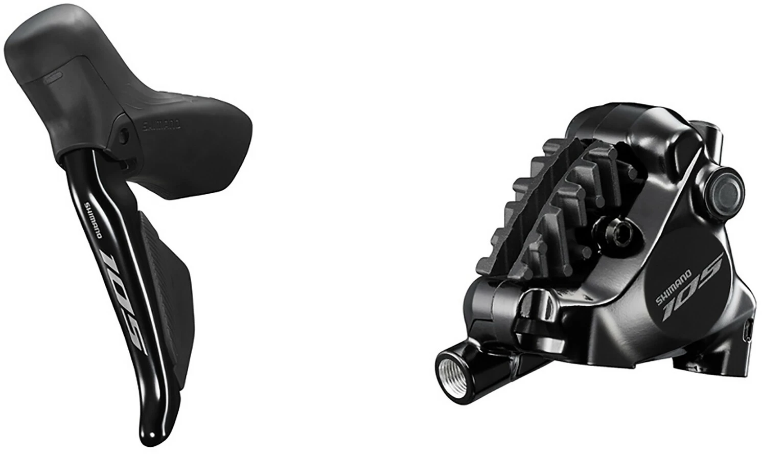 Shimano 105 ST-R7170L/BR-R7170 Sæt Med Skivebremser Forhjulsmontering, Sort