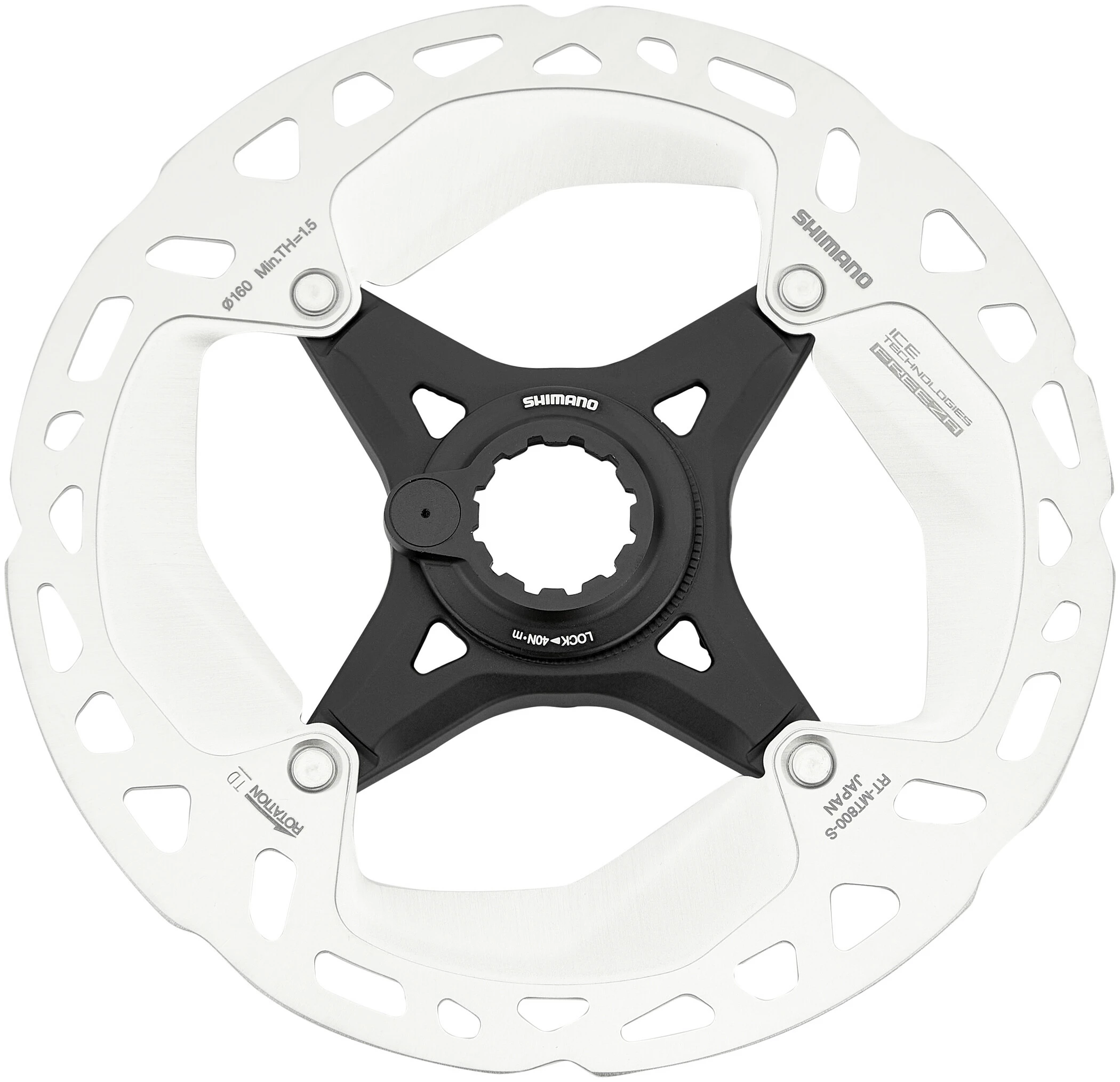 Shimano RT-MT800 Bremseskive CL Med Magnet Låsering 160mm