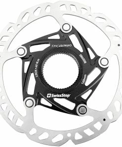 SwissStop Catalyst Race Bremseskive Centerlock, 140 Mm, Sølv/sort