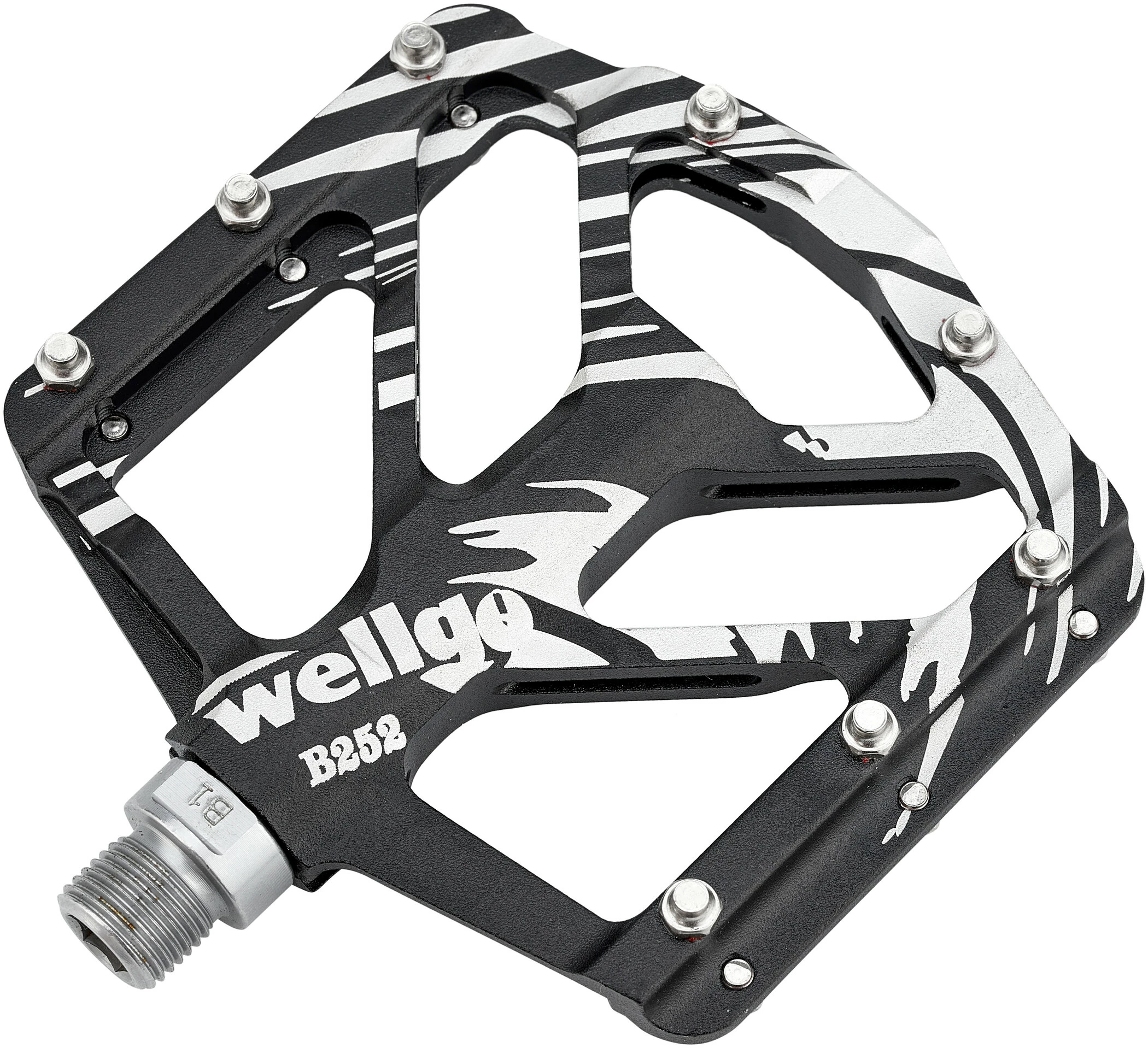 WellGo B252-AL Fladpedaler, Sort